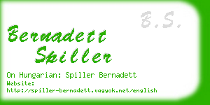 bernadett spiller business card